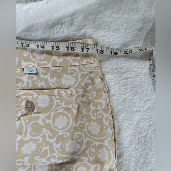 Izod Mini Skort with built in shorts Pleats and Pockets, cream Skirt Sz: 14 - Picture 5 of 9